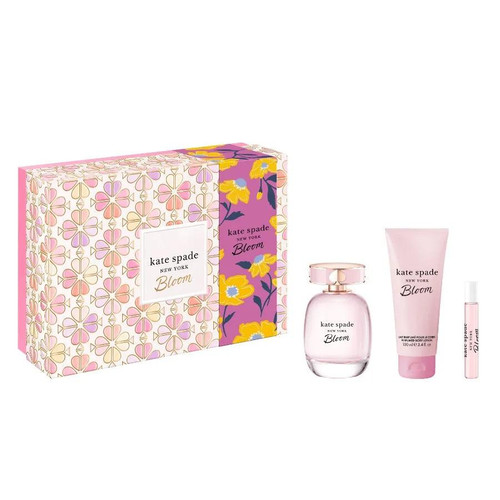 KATE SPADE BLOOM 3 PCS SET FOR WOMEN: 3.3 EAU DE TOILETTE SPRAY + 0.25 EAU DE TOILETTE SPRAY + 3.3 BODY LOTION