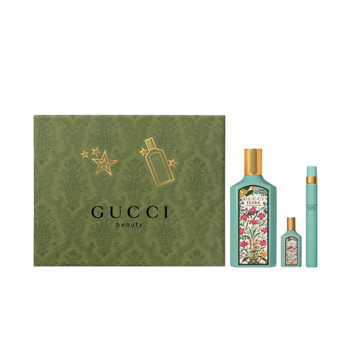 GUCCI FLORA GORGEOUS JASMINE 3 PCS SET FOR WOMEN: 3.3 EAU DE PARFUM SPRAY + 0.16 EAU DE PARFUM + 0.33 EAU DE PARFUM SPRAY GUCCI FLORA GORGEOUS JASMINE 3 PCS SET FOR WOMEN: 3.3 EAU DE PARFUM SPRAY + 0.16 EAU DE PARFUM + 0.33 EAU DE PARFUM SPRAY