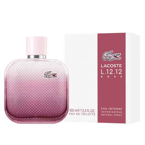 LACOSTE L.12.12 ROSE EAU INTENSE 3.3 EAU DE TOILETTE SPRAY FOR WOMEN LACOSTE L.12.12 ROSE EAU INTENSE 3.3 EAU DE TOILETTE SPRAY FOR WOMEN