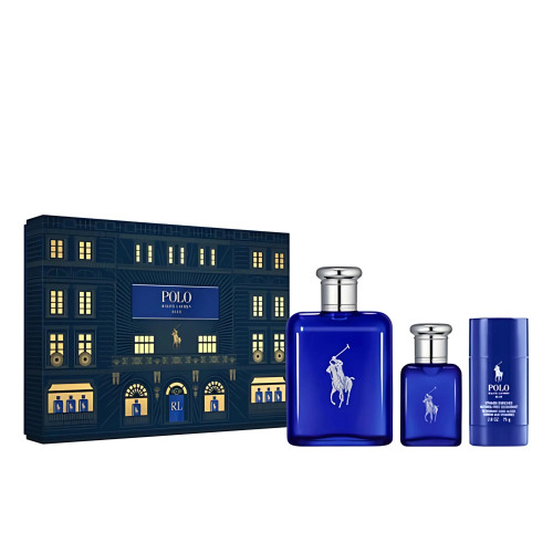 POLO BLUE 3 PCS SET FOR MEN: 4.2 EAU DE TOILETTE SPRAY + 1.36 EAU DE TOILETTE SPRAY + 2.6 DEODORANT POLO BLUE 3 PCS SET FOR MEN: 4.2 EAU DE TOILETTE SPRAY + 1.36 EAU DE TOILETTE SPRAY + 2.6 DEODORANT
