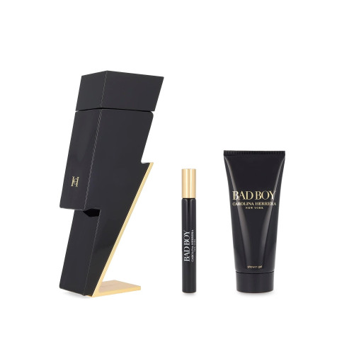 CAROLINA HERRERA BAD BOY 3 PCS SET: 3.4 EAU DE TOILETTE SPRAY + 0.34 EAU DE TOILETTE SPRAY + 3.4 SHOWER GEL CAROLINA HERRERA BAD BOY 3 PCS SET: 3.4 EAU DE TOILETTE SPRAY + 0.34 EAU DE TOILETTE SPRAY + 3.4 SHOWER GEL