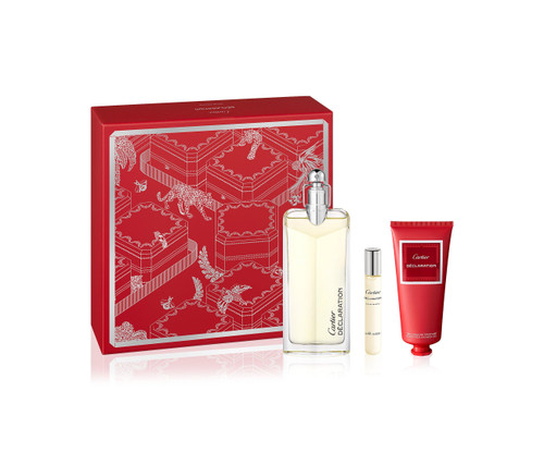 CARTIER DECLARATION 3 PCS SET FOR MEN: 3.3 EAU DE TOILETTE SPRAY + 0.33 EAU DE TOILETTE SPRAY + 3.3 SHOWER GEL CARTIER DECLARATION 3 PCS SET FOR MEN: 3.3 EAU DE TOILETTE SPRAY + 0.33 EAU DE TOILETTE SPRAY + 3.3 SHOWER GEL