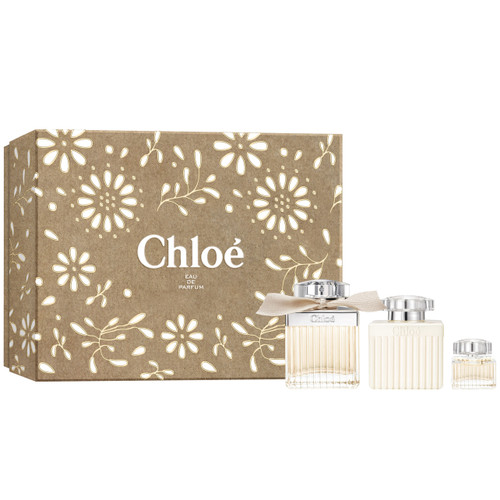 CHLOE SIGNATURE 3 PCS SET FOR WOMEN: 2.5 EDP SP + 3.4 BODY LOTION + 5 ML EAU DE PARFUM MINI.