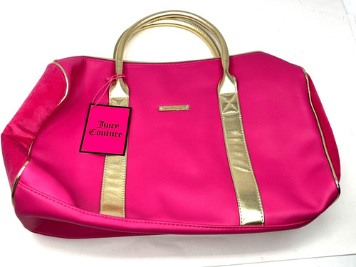 JUICY COUTURE PINK & GOLD MINI DUFFLE BAG JUICY COUTURE PINK & GOLD MINI DUFFLE BAG