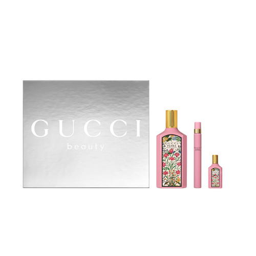 GUCCI FLORA GORGEOUS GARDENIA 3 PCS SET FOR WOMEN: 3.3 EAU DE PARFUM SPRAY + 0.16 EAU DE PARFUM + 0.33 EAU DE PARFUM SPRAY (HARD)