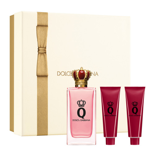 DOLCE & GABBANA "Q" 3 PCS SET FOR WOMEN: 3.3 EAU DE PARFUM SPRAY + 1.7 SHOWER GEL + 1.7 BODY LOTION DOLCE & GABBANA "Q" 3 PCS SET FOR WOMEN: 3.3 EAU DE PARFUM SPRAY + 1.7 SHOWER GEL + 1.7 BODY LOTION