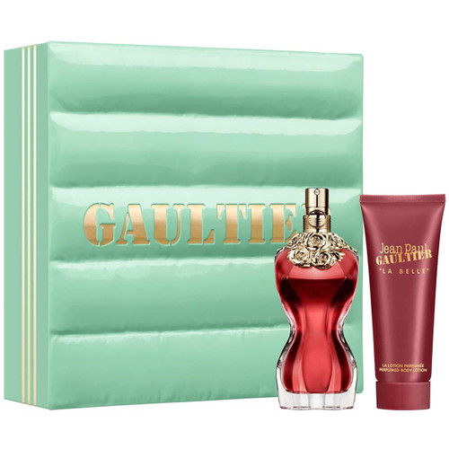 JEAN PAUL GAULTIER LA BELLE 2 PCS SET FOR WOMEN: 3.3 EAU DE PARFUM + 2.5 BODY LOTION. JEAN PAUL GAULTIER LA BELLE 2 PCS SET FOR WOMEN: 3.3 EAU DE PARFUM + 2.5 BODY LOTION.