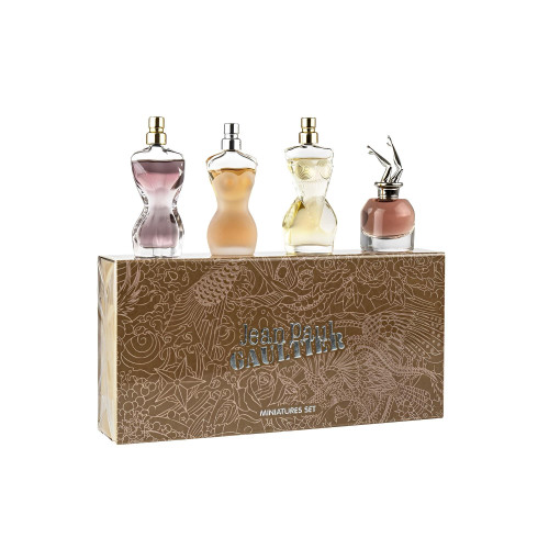 JEAN PAUL GAULTIER 4 * 6 ML MINI SET FOR WOMEN: SCANDAL EAU DE PARFUM + DIVINE EAU DE PARFUM + CLASSIQUE EAU DE TOILETTE + LA BELLE EAU DE PARFUM