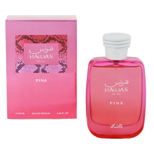 RASASI HAWAS PINK 3.38 EAU DE PARFUM SPRAY FOR WOMEN RASASI HAWAS PINK 3.38 EAU DE PARFUM SPRAY FOR WOMEN