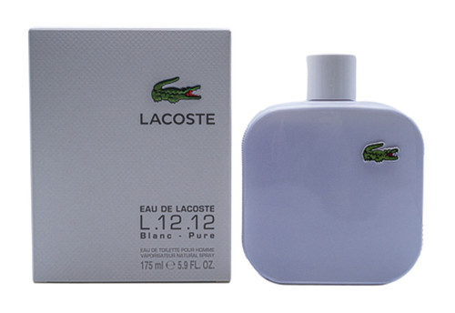 LACOSTE L.12.12 BLANC 5.9 EAU DE TOILETTE SPRAY FOR MEN. LACOSTE L.12.12 BLANC 5.9 EAU DE TOILETTE SPRAY FOR MEN.