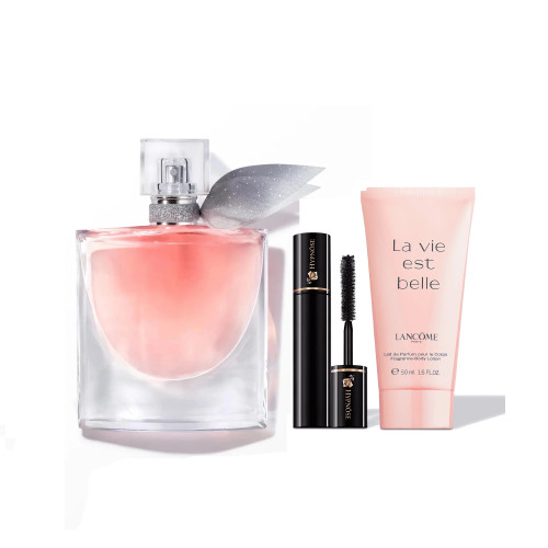 LANCOME LA VIE EST BELLE 3 PCS SET FOR WOMEN: 3.4 EAU DE PARFUM SPRAY + 1.6 BODY LOTION + 0.06 MASCARA