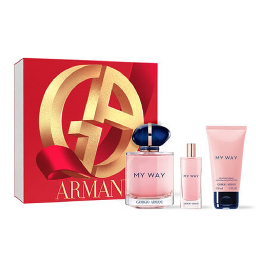 ARMANI MY WAY 3 PCS SET FOR WOMEN: 3 OZ EAU DE PARFUM SPRAY + 0.5 EAU DE PARFUM SPRAY + 1.7 BODY LOTION