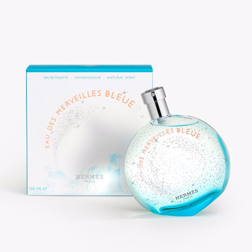 HERMES EAU DES MERVEILLES BLEUE 3.4 EAU DE TOILETTE SPRAY FOR WOMEN