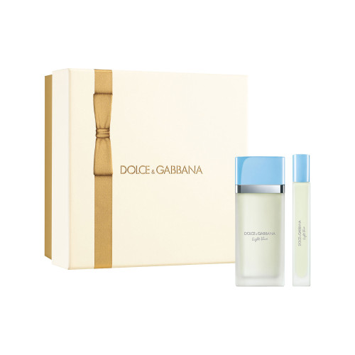 DOLCE & GABBANA LIGHT BLUE 2 PCS SET FOR WOMEN: 3.38 EAU DE TOILETTE SPRAY +  0.33 EAU DE TOILETTE SPRAY