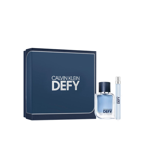 CALVIN KLEIN DEFY 2 PCS SET FOR MEN: 1.6 EAU DE TOILETTE SPRAY + 0.33 EAU DE TOILETTE SPRAY