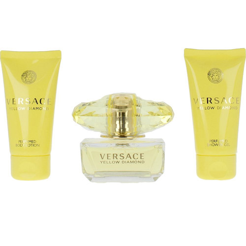 VERSACE YELLOW DIAMOND 3 PCS SET FOR WOMEN: 1.7 EAU DE TOILETTE SPRAY + 1.7 SHOWER GEL + 1.7 BODY LOTION..