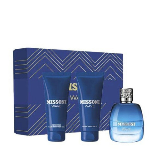 MISSONI WAVE 3 PCS SET FOR MEN: 1.7 EAU DE TOILETTE SPRAY + 1.7 SHOWER GEL + 3.4 AFTER SHAVE