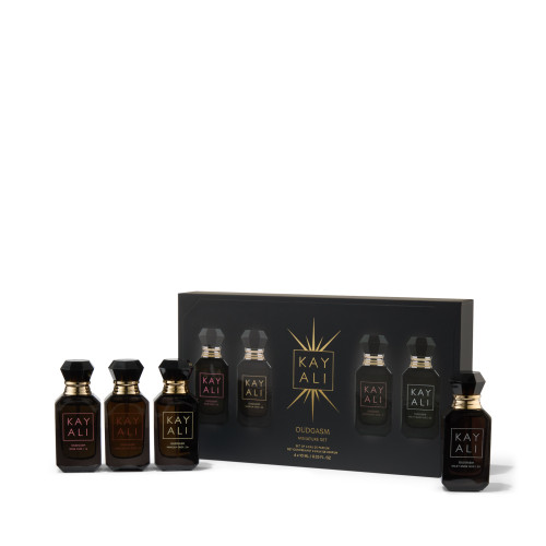KAYALI OUDGASM 4 * 10 ML EAU DE PARFUM MINI SET: ROSE OUD + VANILLA OUD + CHOCOLATE OUD + MILKY MUSK OUD