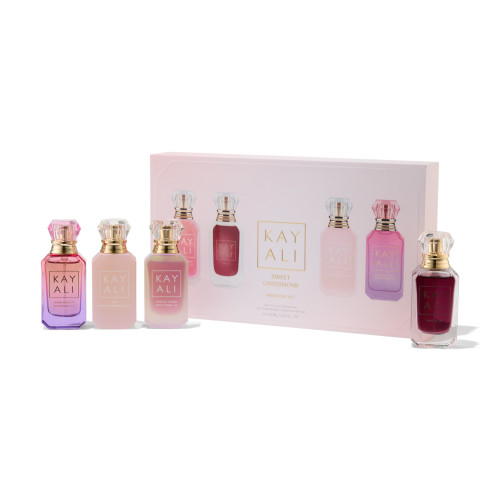 KAYALI  4 * 10 ML EAU DE PARFUM MINI SET: VANILLA CANDY ROCK SUGAR + VANILLA 28 + YUB BOUJEE MARSHMALLOW + FLEUR MAJESTY ROSE ROYALE
