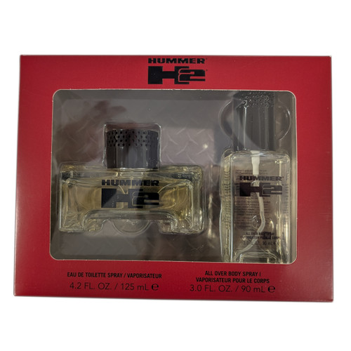 HUMMER H2 2 PCS SET FOR MEN: 4.2 EAU DE TOILETTE SPRAY + 3 OZ BODY SPRAY