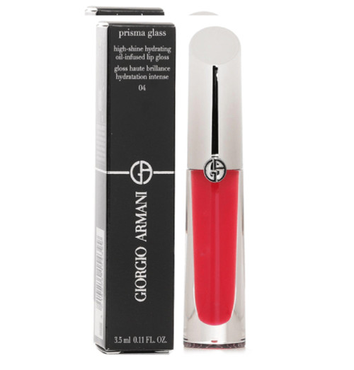 ARMANI PRISMA GLASS 0.11 LIP GLOSS #04 CHERRY GLAZE