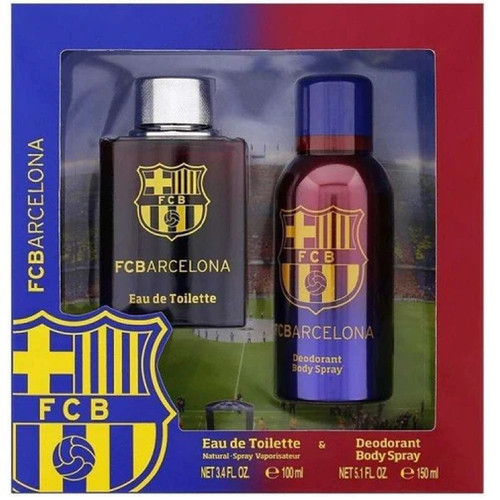 DISNEY FC BARCELONA 2 PCS SET: 3.4 EAU DE TOILETTE SPRAY + 5 OZ DEODORANT SPRAY