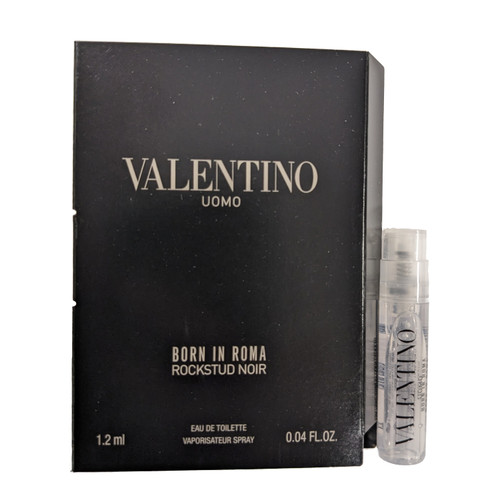 VALENTINO UOMO BORN IN ROMA ROCKSTUD NOIR 0.04 EAU DE TOILETTE VIAL SPRAY FOR MEN 