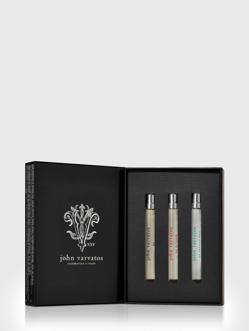 JOHN VARVATOS XX 3 PCS SET FOR MEN: 0.33 EAU DE TOILETTE SPRAY + ARTISAN TEAL 0.33 EAU DE TOILETTE SPRAY + INTENSE 0.33 EAU DE PARFUM SPRAY