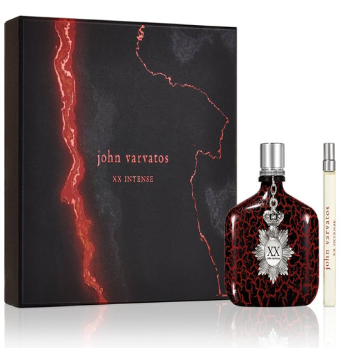 JOHN VARVATOS XX INTENSE 2 PCS SET FOR MEN: 4.2 EAU DE TOILETTE SPRAY + 0.33 EAU DE TOILETTE TRAVEL SPRAY