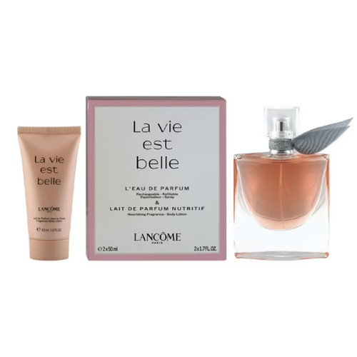 LANCOME LA VIE EST BELLE 2 PCS SET FOR WOMEN: 3.4 EAU DE PARFUM SPRAY + 1.7 BODY LOTION