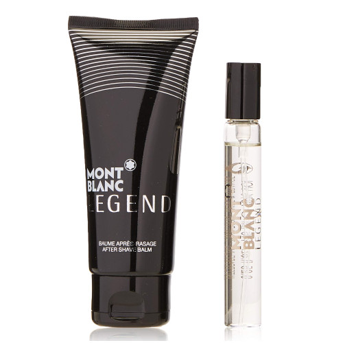 MONT BLANC LEGEND 2 PCS SET FOR MEN: 0.25 EAU DE TOILETTE SPRAY + 1.7 AFTER-SHAVE BALM