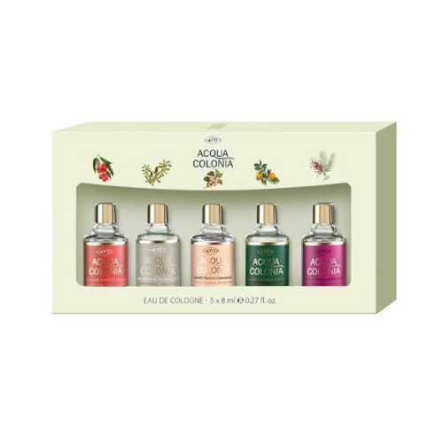 4711 ACQUA COLONIA MINIATURE EAU DE COLOGNE KIT 5X0.27: MYRRH & KUMQUAT + PINK PEPPER & GRAPEFRUIT + BLOOD ORANGE & BASIL + WHITE PEACH & CORIANDER + LYCHEE & WHITE MINT