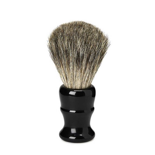 ACCA KAPPA VINTAGE SHAVING BRUSH HIGH QUALITY RESIN PURE BADGER - BLACK