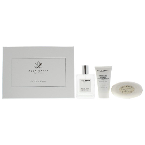 ACCA KAPPA WHITE MOSS 3 PCS GIFT SET: 3.3 EAU DE COLOGNE + 5.3 SOAP + 2.5 HAND CREAM
