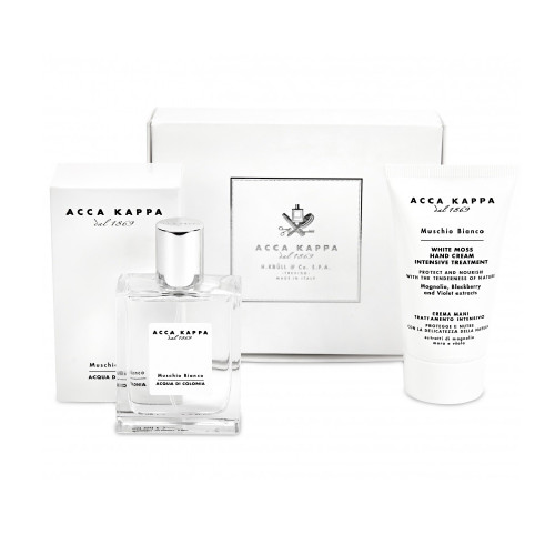 ACCA KAPPA WHITE MOSS 2 PCS GIFT SET: 1.7 EAU DE COLOGNE + 2.5 HAND CREAM