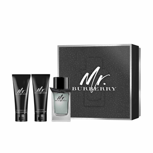 BURBERRY MR BURBERRY 3 PCS SET FOR MEN: 3.3 EAU DE TOILETTE + 2.5 AFTER SHAVE BALM + 2.5 BODY WASH