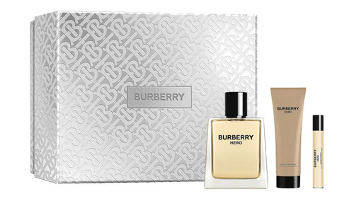 BURBERRY HERO 3 PCS SET FOR MEN: 3.4 EAU DE TOILETTE SPRAY + 0.33 EAU DE TOILETTE SPRAY + 2.5 BODY WASH (HARD)