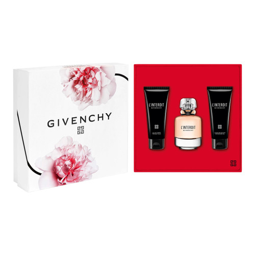 GIVENCHY L'INTERDIT 3 PCS SET:2.7 EAU DE PARFUM SPRAY + 2.5 BODY LOTION + 2.5 SHOWER GEL GIVENCHY L'INTERDIT 3 PCS SET:2.7 EAU DE PARFUM SPRAY + 2.5 BODY LOTION + 2.5 SHOWER GEL