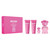 MOSCHINO TOY 2 BUBBLE GUM 4 PCS SET: 3.4 EAU DE TOILETTE SPRAY + 0.17 EAU DE TOILETTE + 3.4 BATH & SHOWER GEL + 3.4 BODY LOTION