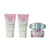 VERSACE BRIGHT CRYSTAL 3 PCS SET FOR WOMEN: 1.7 EAU DE TOILETTE SPRAY + 1.7 BATH & SHOWER GEL + 1.7 BODY LOTION