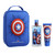 DISNEY MARVEL CAPTAIN AMERICA 3 PCS SET: 3.4 EAU DE TOILETTE SPRAY + 3 OZ SHOWER GEL + ZIP CASE