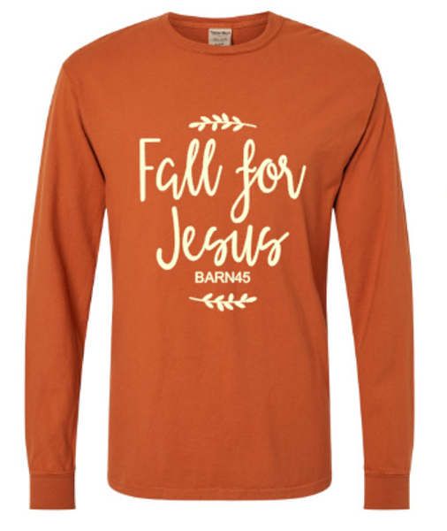 Barn 45 Fall For Jesus Garment Dyed LS Tee