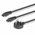 Lindy 2.5m UK 3 Pin Plug To IEC 2 x C5 Splitter Extension Cable, Black