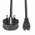 Lindy 1m UK 3 Pin to C5 Mains Cable, lead free