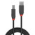 Lindy 0.2m USB 2.0 Type A to B Cable, Anthra Line