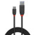 Lindy 0.5m USB 3.2 Type A to C Cable, 10Gbps, Black Line