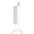 Lindy 2m 4-Way UK Mains Power Extension, White