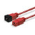 Lindy 3m IEC C19 to C20 Extension Cable, Red