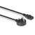 Lindy 1m UK 3 Pin Plug to IEC C13 Mains Power Cable, Black