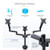 StarTech.com Desk Mount Triple Monitor Arm For Up To Three 27in Screens, VESA 75x75/100x100, Tool-Less Arm Adjustments, C-Clamp/Grommet Mount, Mechanical Spring Arm